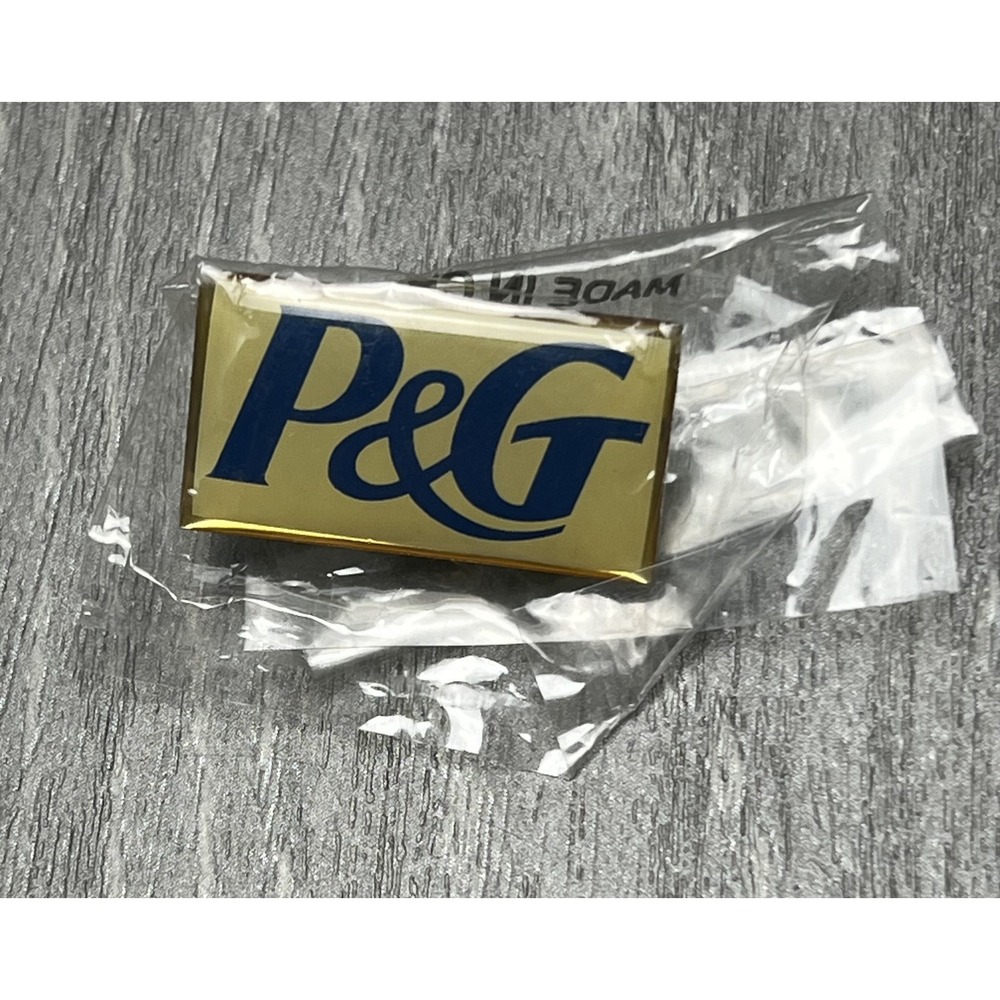 P&G Procter & Gamble Gold Tone Lapel Pin Badge New Sealed Advertising